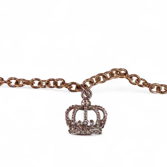 Juicy Couture Vintage Rare Crown Charm Bracelet - Picture 1 of 3